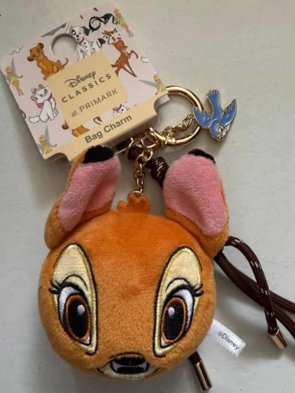 Disney Bambi Bag Charm Keychain Charms Gold